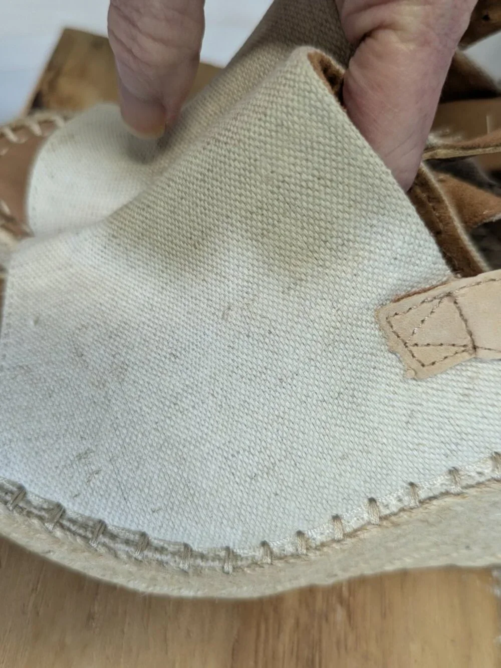 TOMS Monica Espadrille Wedge Sandal Beige Size 6.5